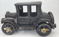 Vintage Cast Iron Model T Toy Coupe 5” Black/Gold, Unbranded U104