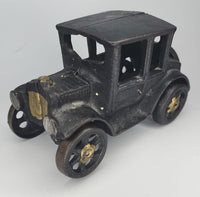 Vintage Cast Iron Model T Toy Coupe 5” Black/Gold, Unbranded U104