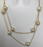 Premier Designs Jewelry Faux Pearl 36" Necklace Bracelet & Earrings Set SKU PD51