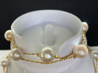 Premier Designs Jewelry Faux Pearl 36" Necklace Bracelet & Earrings Set SKU PD51