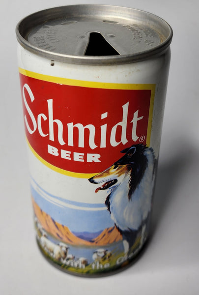 1970's Schmidt Beer 12oz "Collie Dog" G. Heileman Breweries Empty Beer Can BC4-42