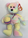 Ty Beanie Baby Easter Bear Pastel Eggs 2006 BB21