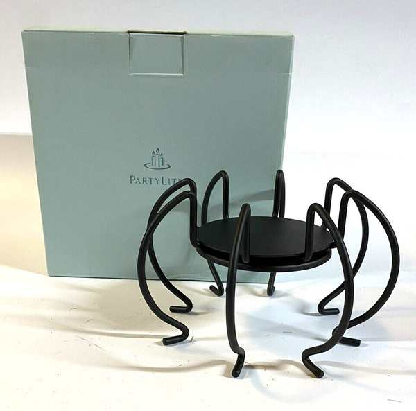 Partylite Black Metal Spider Candle Holder NIB P8B P8728