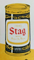 1955 Stag Beer Mr Magoo Flat Top Beer Can Edsel Car Carling Promo Table Top Sign