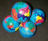 Vintage  Metal 2 Piece World Globe Gumball Vending Machine Toy Lot of 6 NOS