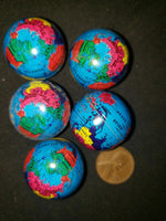 Vintage  Metal 2 Piece World Globe Gumball Vending Machine Toy Lot of 6 NOS