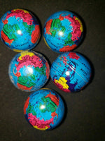 Vintage  Metal 2 Piece World Globe Gumball Vending Machine Toy Lot of 6 NOS