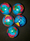 Vintage  Metal 2 Piece World Globe Gumball Vending Machine Toy Lot of 6 NOS