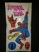 Vintage Spider Man DC Comics Super Hero Old Puffy Stickers Pink New Old Stock