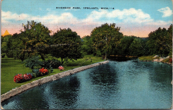 Riverside Park Ypsilanti MI Postcard PC167