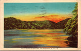 View of Sunrise on Cheat Lake near Morgantown WV Postcard PC17