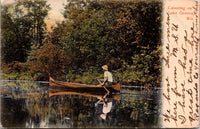 Canoeing on Lake Geneva WI Postcard PC18