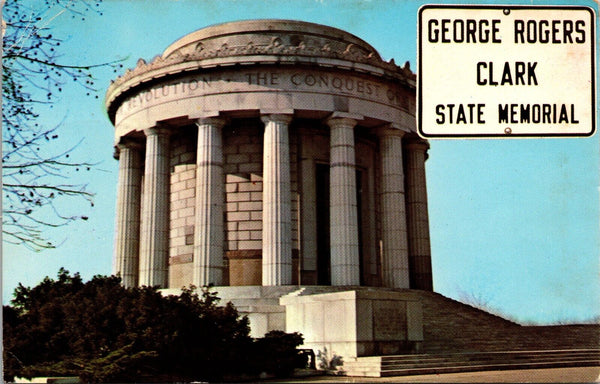 George Rogers Clarke State Memorial Vincennes IN Postcard PC15