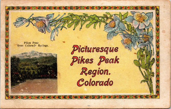 Picturesque Pikes Peak Region Colorado Postcard PC20