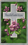 Peaceful Easter to You Silver Detail Embossed Postcard PC113