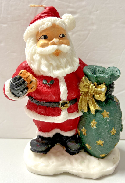 Vintage Santa & Toy Bag Candle 6.5" SKU H299