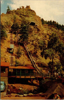 Escalator Seven Falls South Cheyenne Canyon Colorado Springs CO Postcard PC54