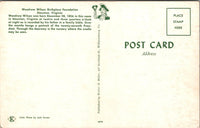 Woodrow Wilson Birthplace Foundation Staunton VA Postcard PC89