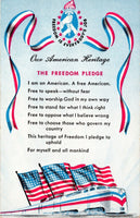 Our American Heritage The Freedom Pledge Freedom Train Postcard PC155