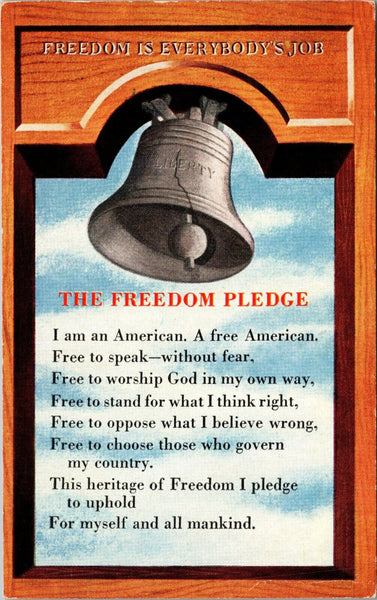 The Freedom Pledge Freedom Train Postcard PC155