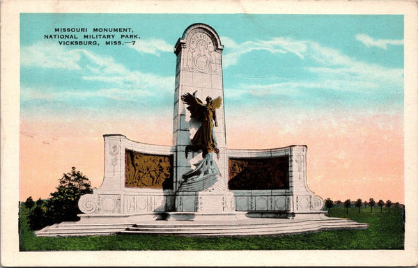 Missouri Monument National Military Park Vicksburg MS Postcard PC84
