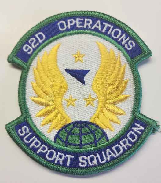 Vintage USAF Military 92D Operations Support Squadron Patch 3.75"x 3.5" PB190