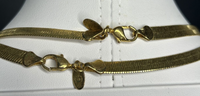Premier Designs Jewelry Gold Tone Herringbone Chain Necklaces Set SKU PD95