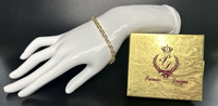 Premier Designs Jewelry Gold Tone Rhinestone S Link Bracelet 7.25" SKU PD100
