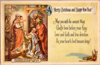 A Merry Christmas and Happy New Year Religious Postcard PC42