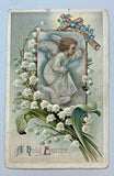 A Holy Easter Embossed Silver Detail Postcard PC39