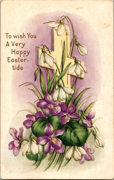 To Wish You a Very Happy Easter Tide Embossed Postcard PC39