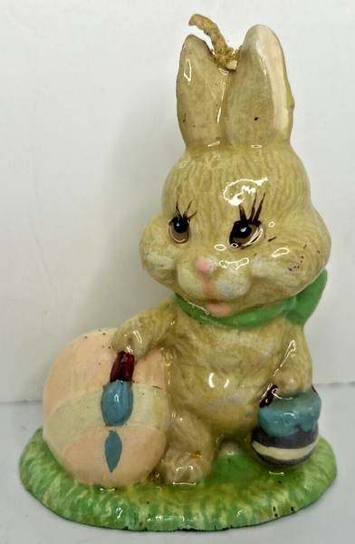 Vintage Easter Bunny Decorative Candle 4.25" SKU H331