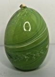 Vintage HSI Green Swirl Easter Egg Candle 2.5" SKU H345