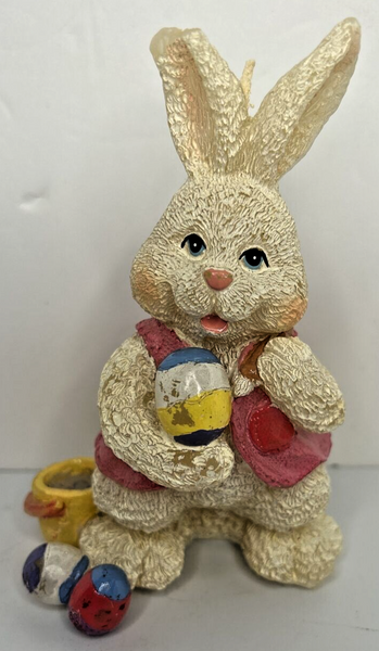 Vintage Easter Bunny Girl Candle 5.5" SKU H328