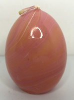 Vintage HSI Pink Swirl Easter Egg Candle 2.5" SKU H343