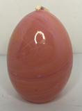 Vintage HSI Pink Swirl Easter Egg Candle 2.5" SKU H343