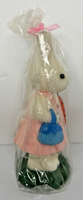 Vintage Easter Bunny Girl Candle New in Packaging 6" SKU H318