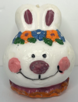 Vintage Easter Spring Bunny Head Candle 3.5" x 4" SKU H326