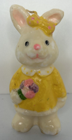 Vintage Easter Bunny Girl Candle 5" SKU H324