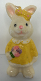 Vintage Easter Bunny Girl Candle 5" SKU H324