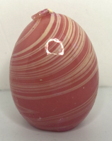 Vintage HSI Pink Swirl Easter Egg Candle 2.5" SKU H346