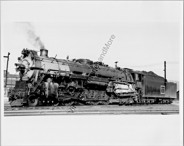 VTG 1947 Burlington Route 5611 Steam Locomotive Lacrosse, WI Real Photo T1-62