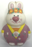 Vintage Spring Easter Bunny Candle 4.5" SKU H424