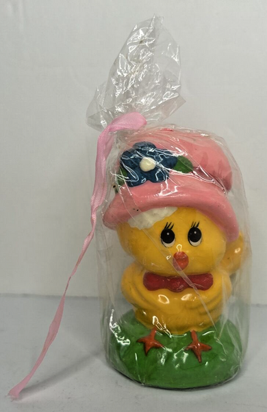 Vintage K-Mart Spring Easter Chick Candle New in Packaging 3.5" SKU H418