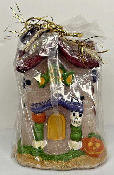 Vintage East West Dis. Co. Halloween House Candle New in Packaging 4" SKU H439