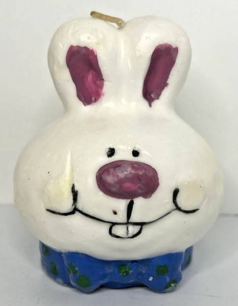 Vintage Easter Spring Bunny Head Decorative Candle 4" SKU H423