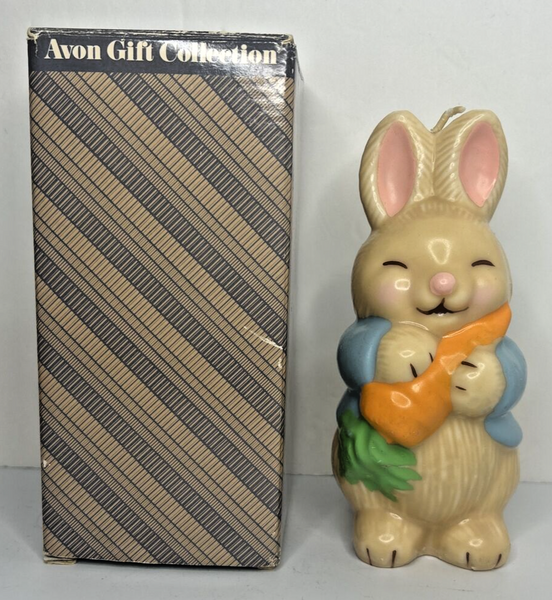 Vintage Avon Bunny Patch Decorative Candle NOS With Box SKU H436