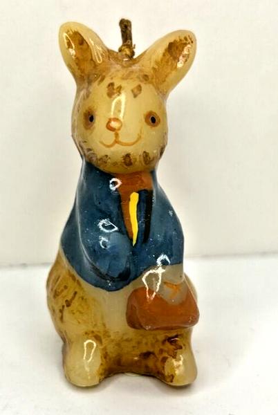 Vintage Decorative Spring Easter Bunny Candle 2.5" SKU H394