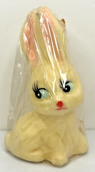 Vintage Rainbow Candle Easter Bunny Candle New in Packaging 4" SKU H378