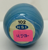 Vintage HSI Blue Marble Swirl Easter Egg Candle 2.5" SKU H357